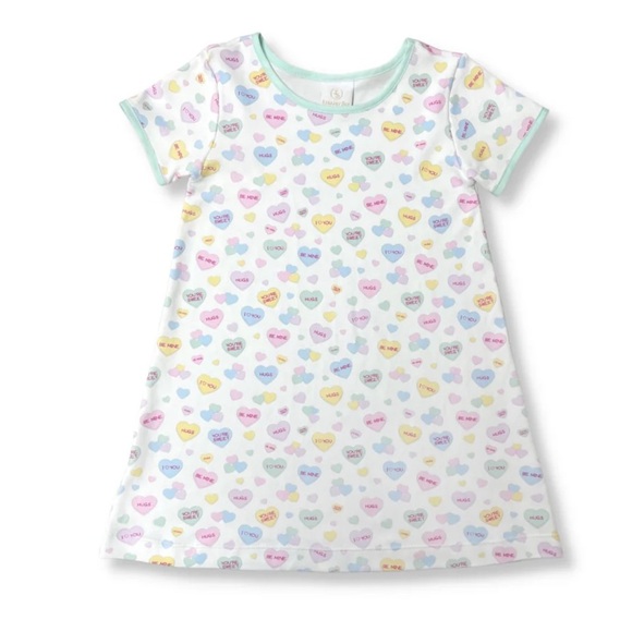 Lullaby Set conversation hearts print dress toddler girl valentines day aline - Picture 1 of 8